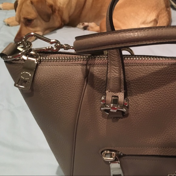 NWT Coach Pebbled Gray Leather Satchel - Picture 3 of 8